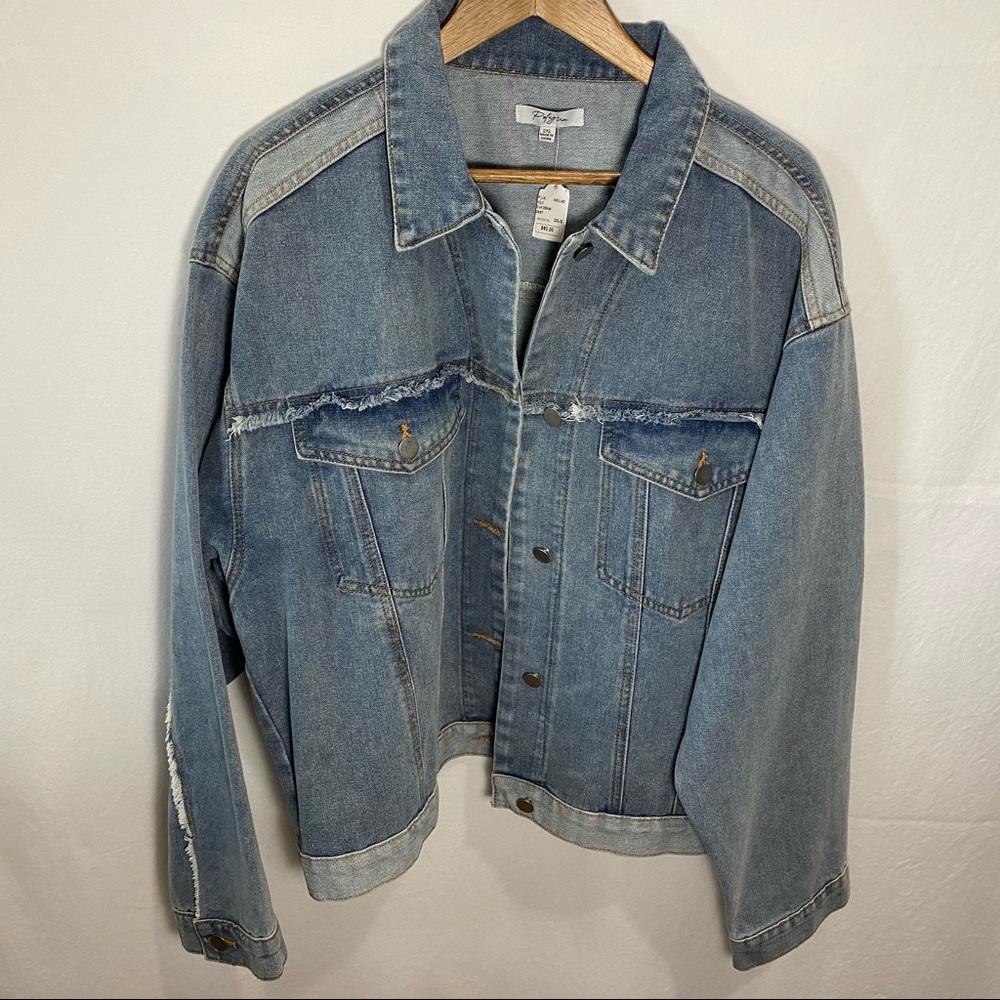 Polygram Denim Jean Jacket Size XXL